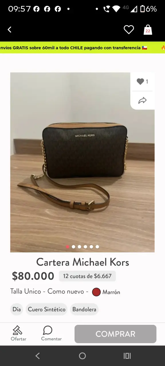 Cartera Michael Kors Marrón Cuero Sintético - 2