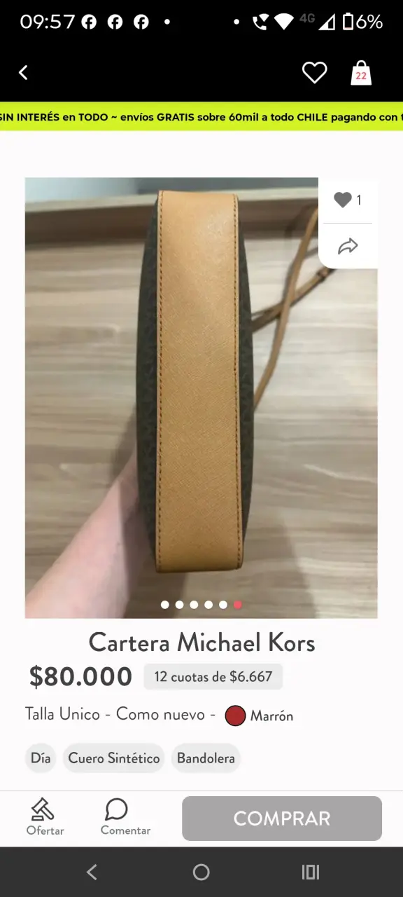 Cartera Michael Kors Marrón Cuero Sintético - 4