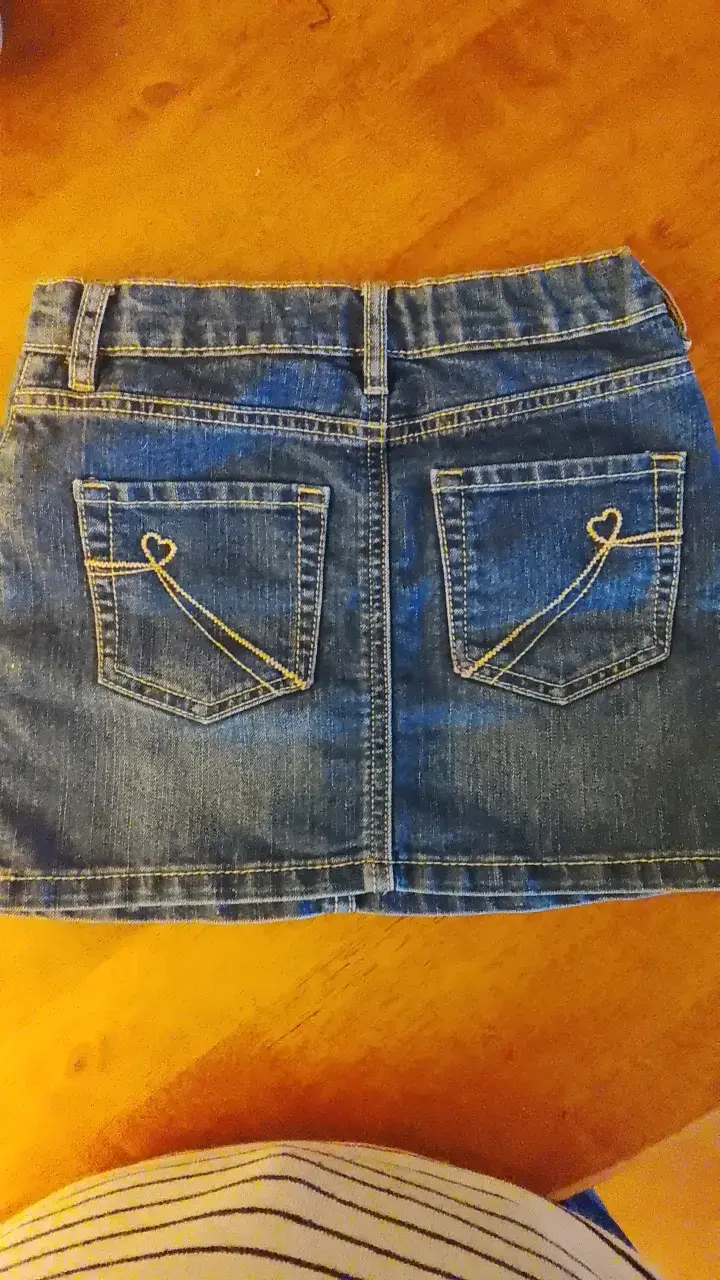 Falda de mezclilla para niña talla 8 - 3