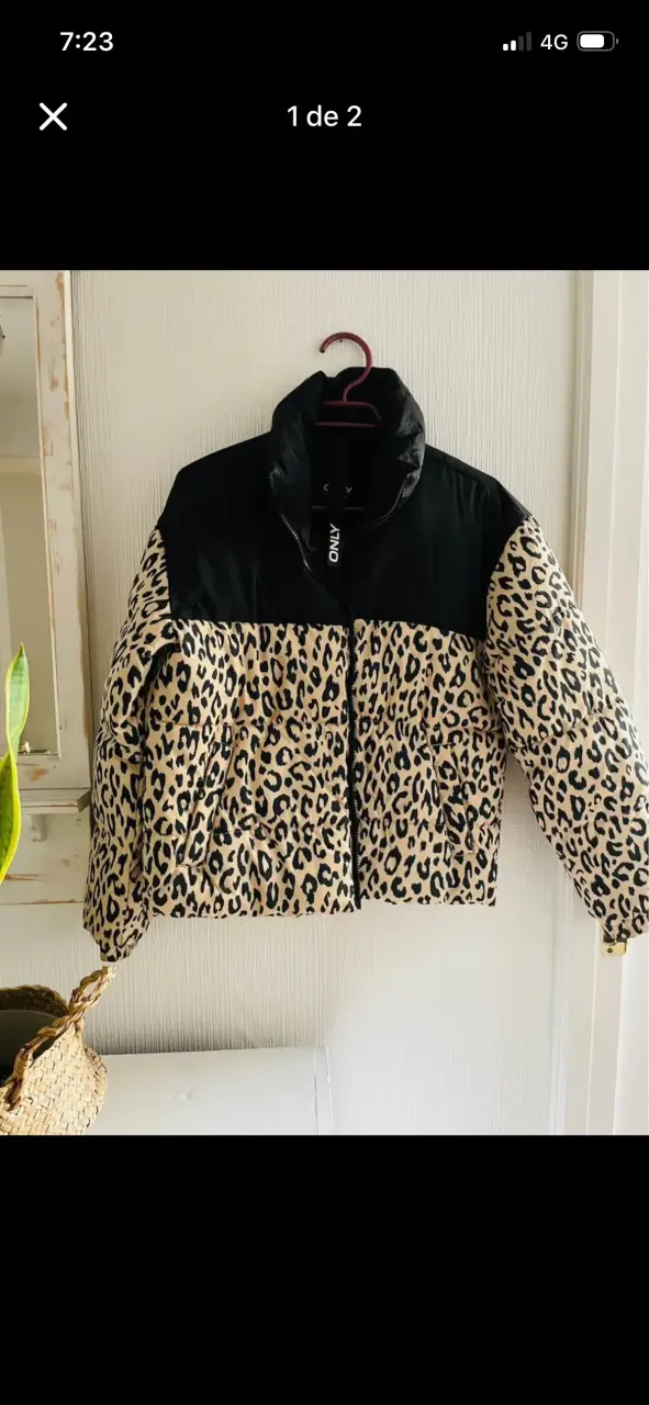 Chaqueta acolchada con estampado animal print - 2