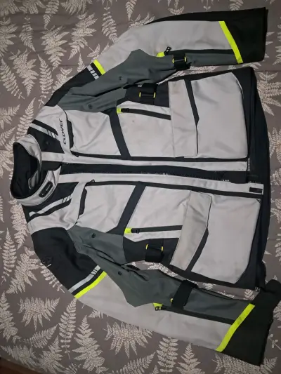 Chaqueta de moto CloveR negra con detalles rojos - miniatura 5