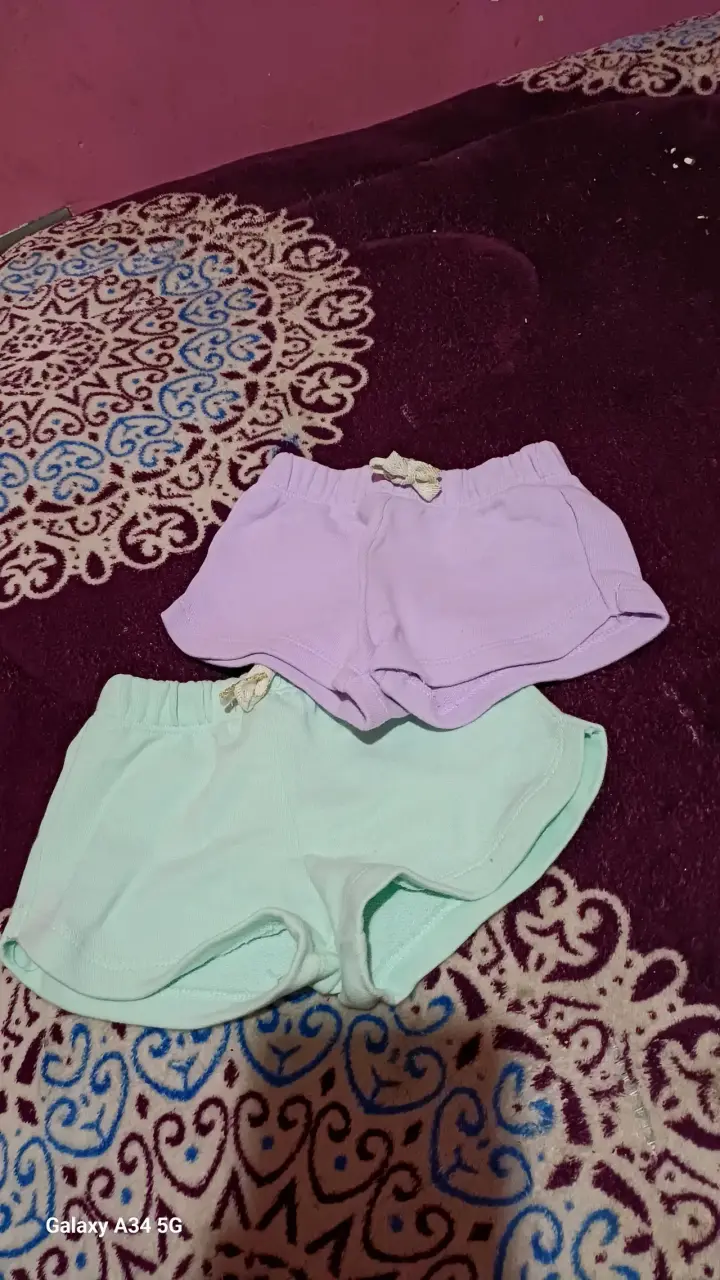 Pack de shorts para bebé en colores pastel
