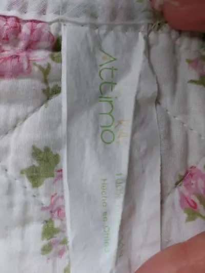 Colcha de retazos floral vintage reversible - miniatura 5