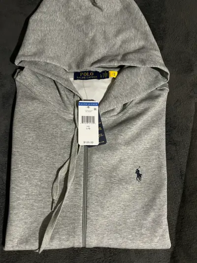 Polerón con capucha gris Polo Ralph Lauren talla L - miniatura 1