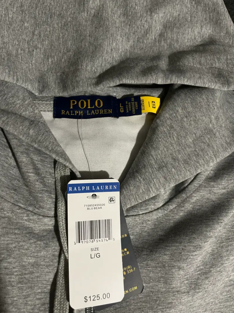 Polerón con capucha gris Polo Ralph Lauren talla L - 2
