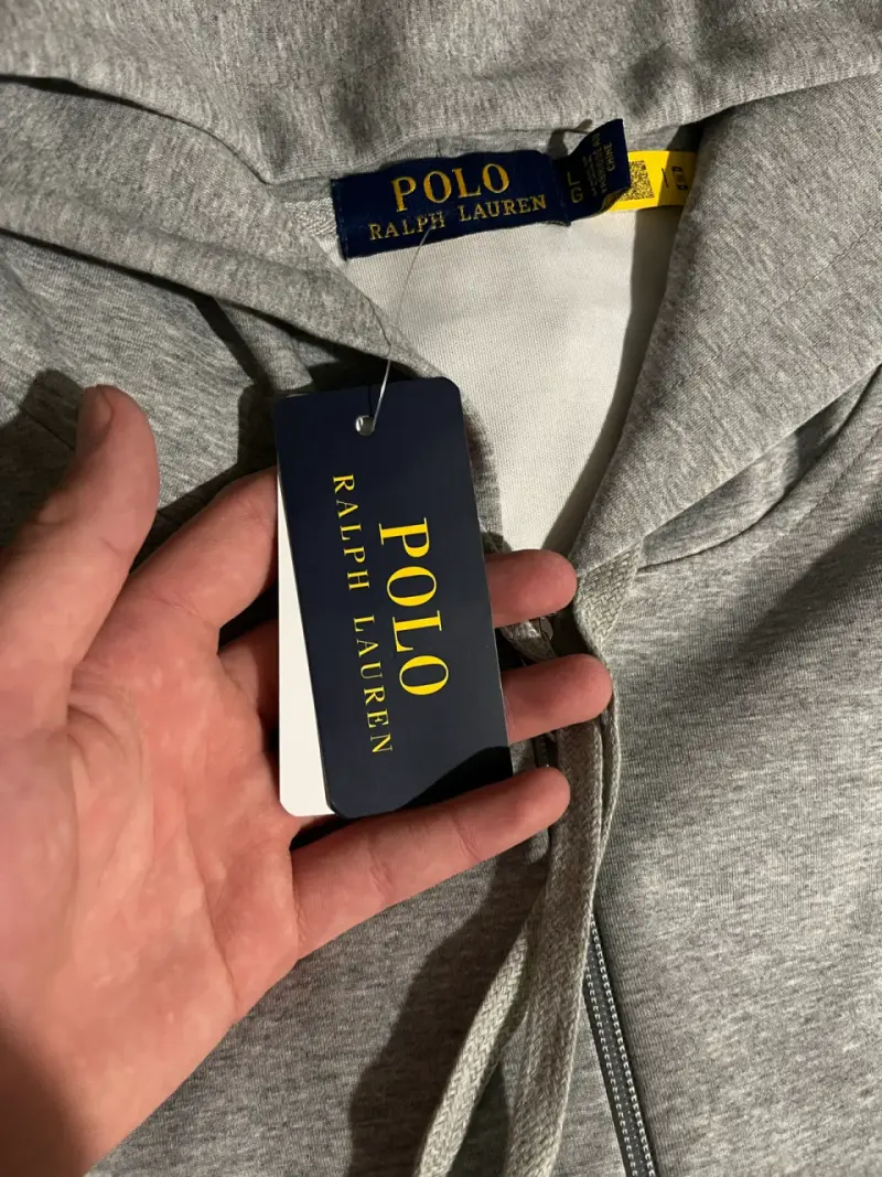 Polerón con capucha gris Polo Ralph Lauren talla L - 4