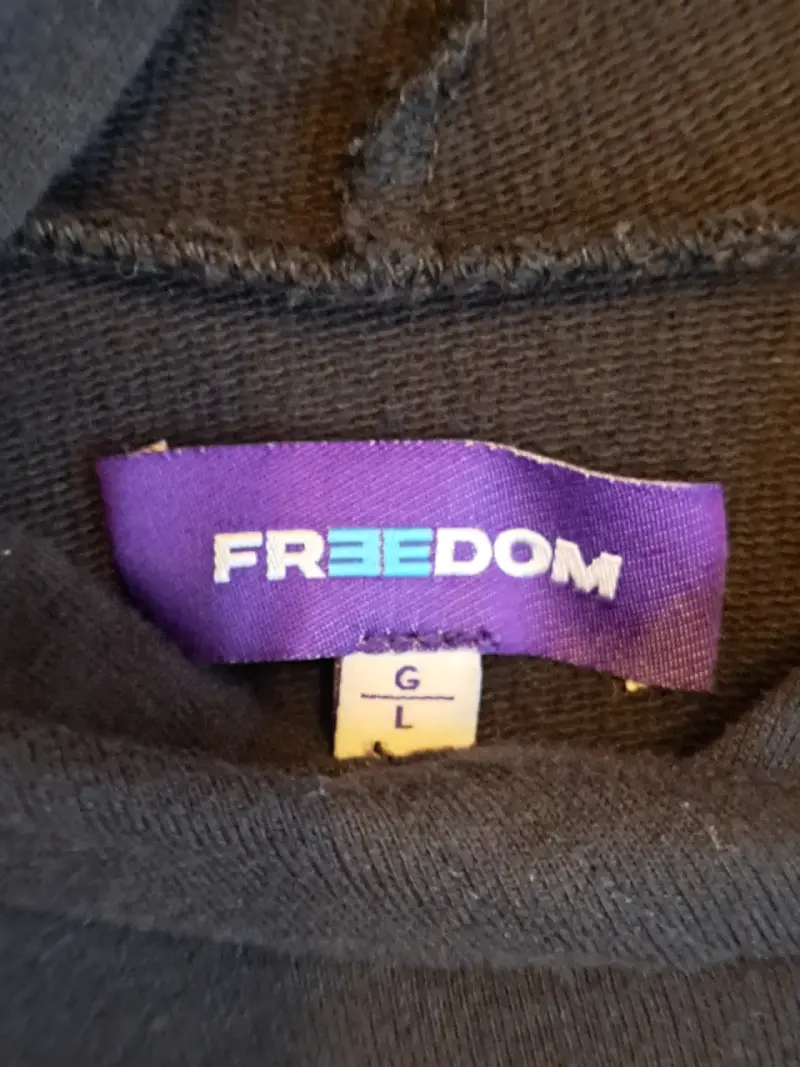 Polerón negro con capucha Freedom talla L - 3