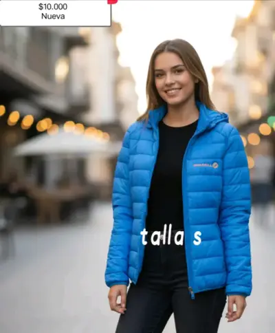 Chaqueta azul acolchada Merrell para mujer - miniatura 1