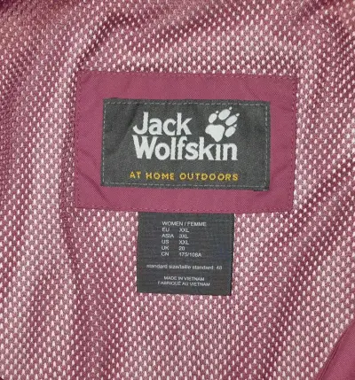 Chaqueta impermeable Jack Wolfskin rosad para muje - miniatura 3