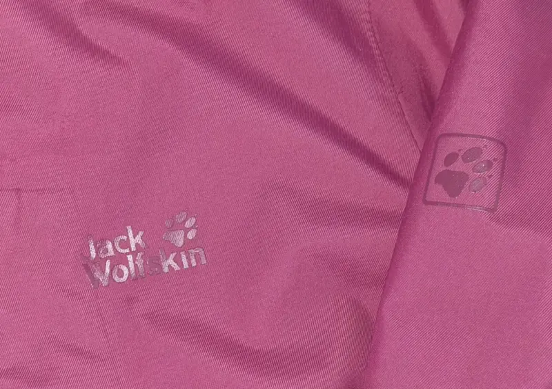 Chaqueta impermeable Jack Wolfskin rosad para muje - 4
