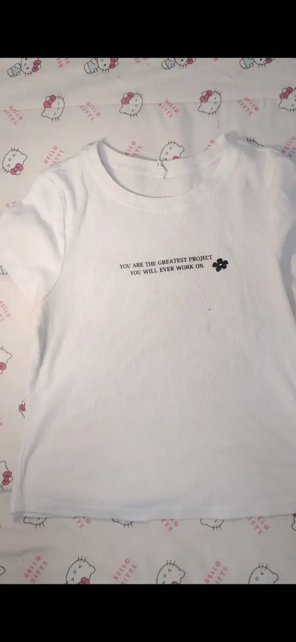 Polera Blanca Estampada - 1