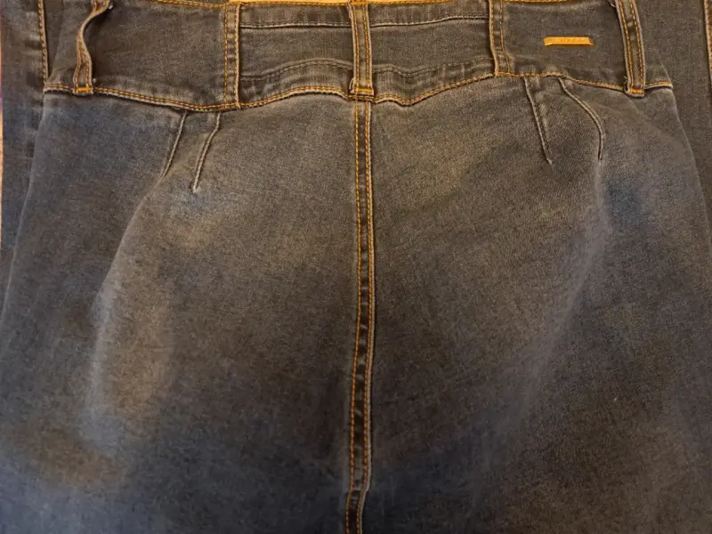 Jeans ajustados de mezclilla azul oscuro talla M - 3