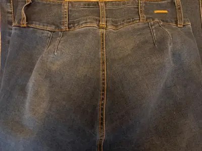 Jeans ajustados de mezclilla azul oscuro talla M - miniatura 3