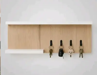Estante Organizador de Llaves con Ganchos y Repisa - miniatura 4