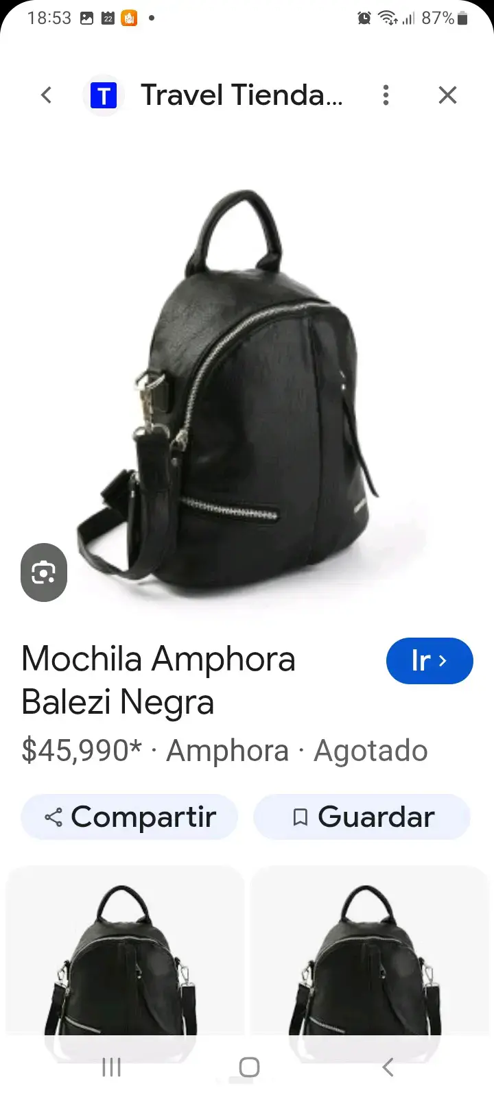 Mochila negra Amphora en buen estado - 6