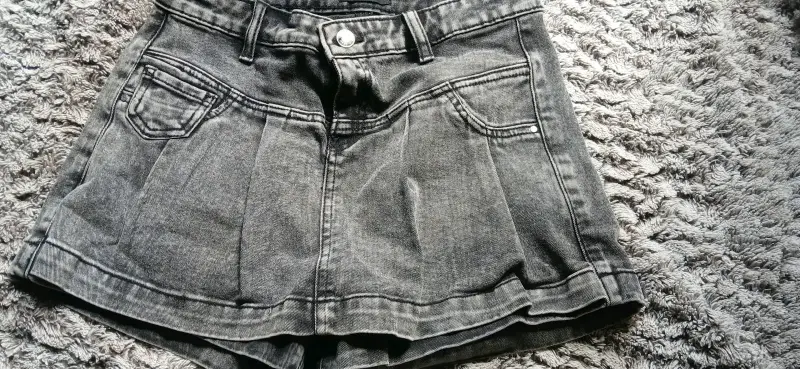 Falda Shorts de mezclilla gris Mossimotalla M - 2