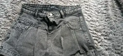 Falda Shorts de mezclilla gris Mossimotalla M - miniatura 3