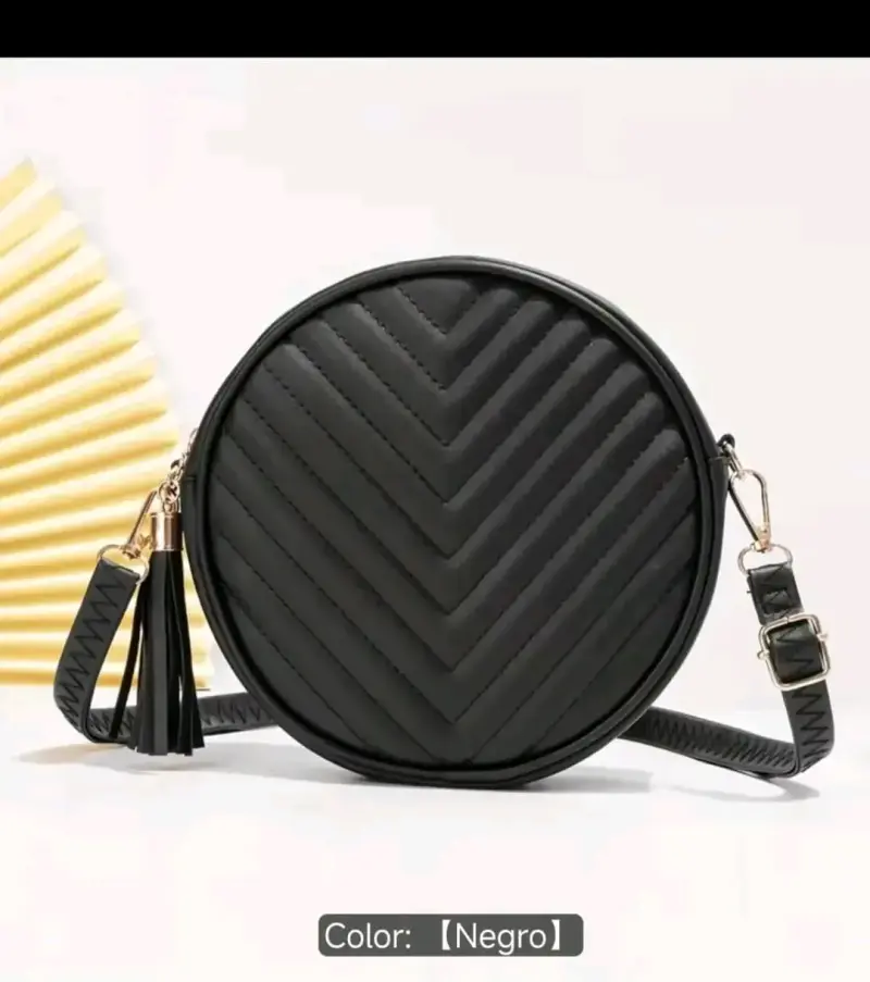 Cartera circular negra - 1