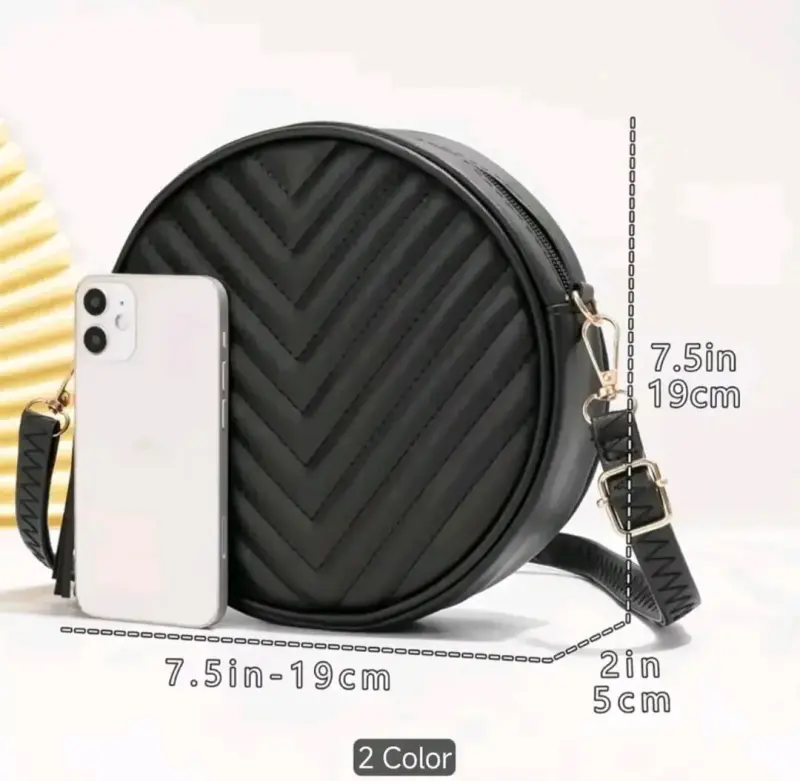 Cartera circular negra - 3