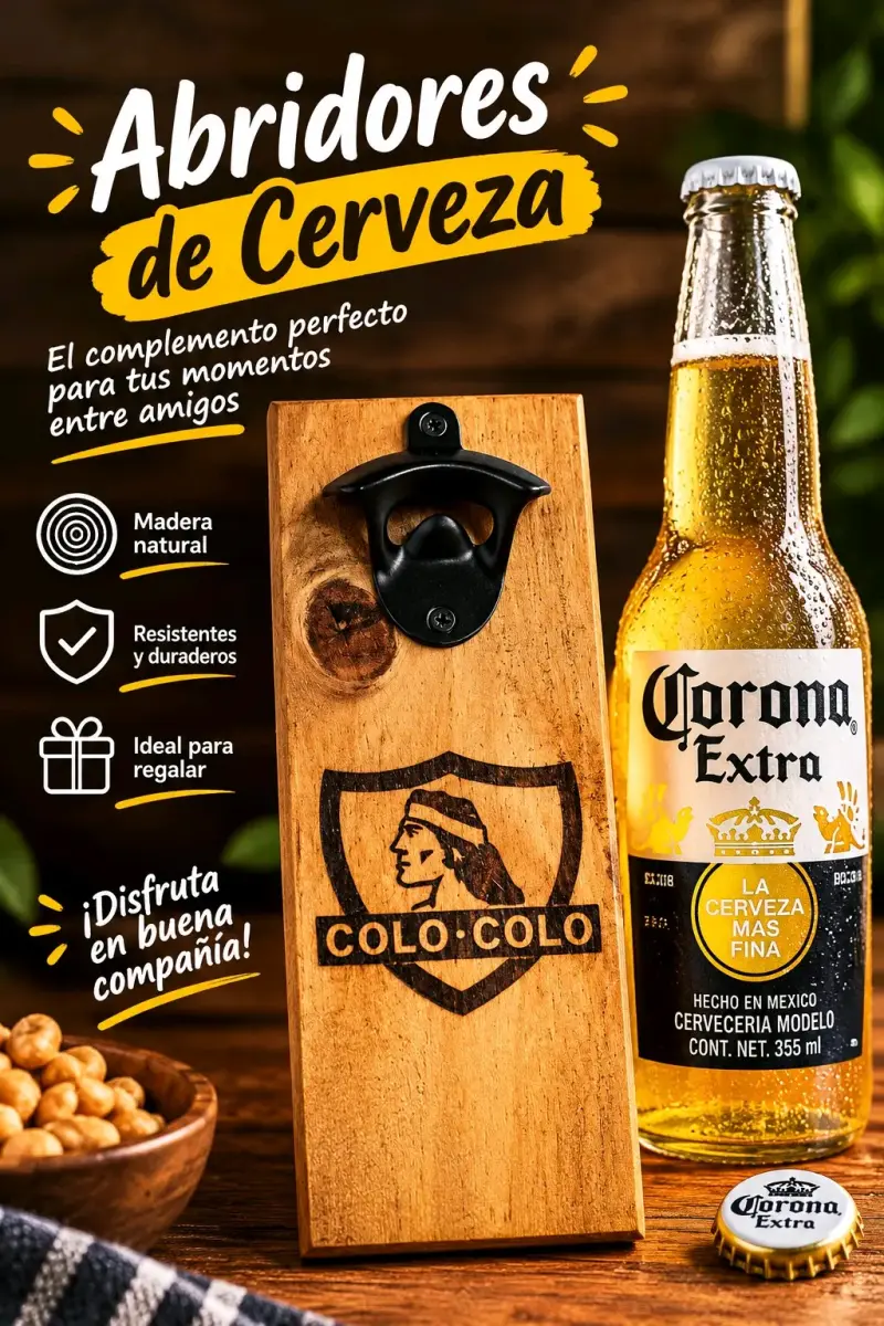 Abridor de Cerveza de Madera - 1