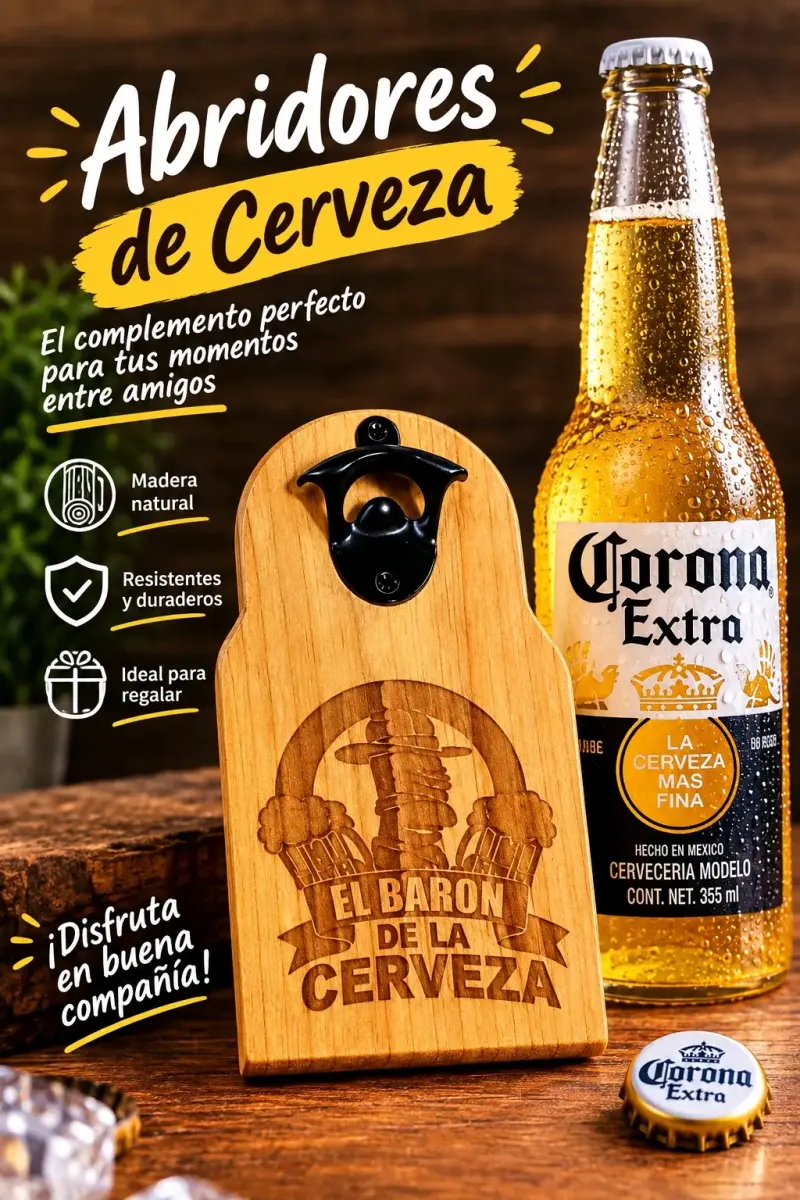 Abridor de Cerveza de Madera - 2
