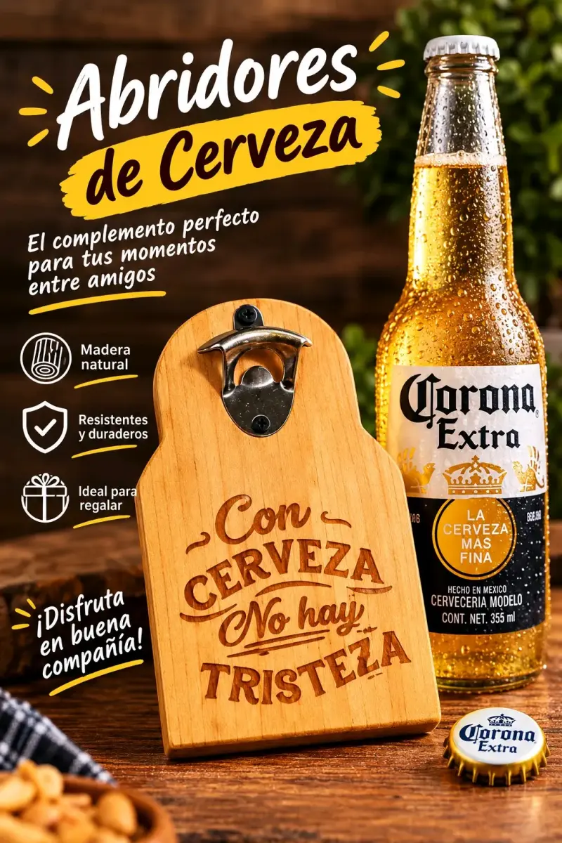 Abridor de Cerveza de Madera - 3