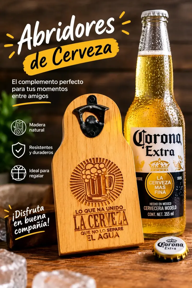 Abridor de Cerveza de Madera - 4