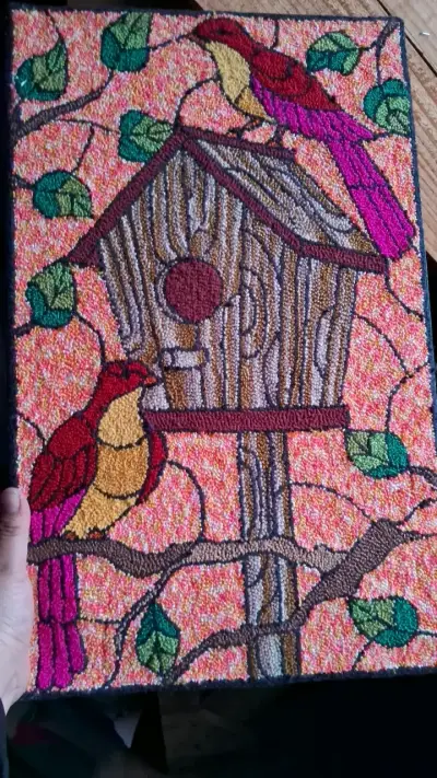 Tapiz decorativo con diseño de pájaros - miniatura 1