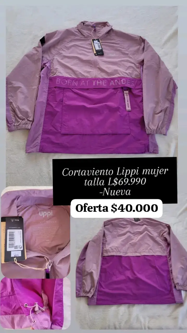 Cortaviento Lippi Mujer Talla L Nuevo - 3