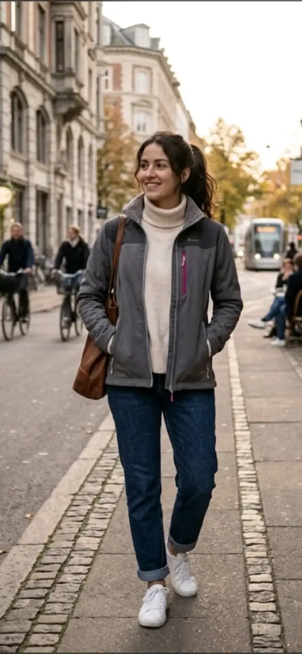 Parka gris Decathlon para mujer - 1