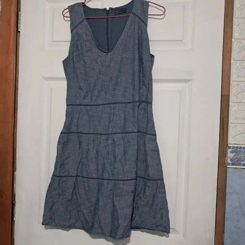 Vestido de tela sin mangas GAP talla S - 2