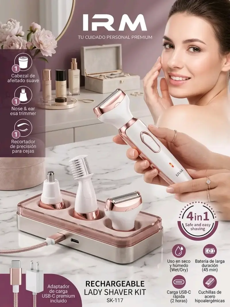 Depiladora Recargable IRM 4-en-1 para Mujer - 2