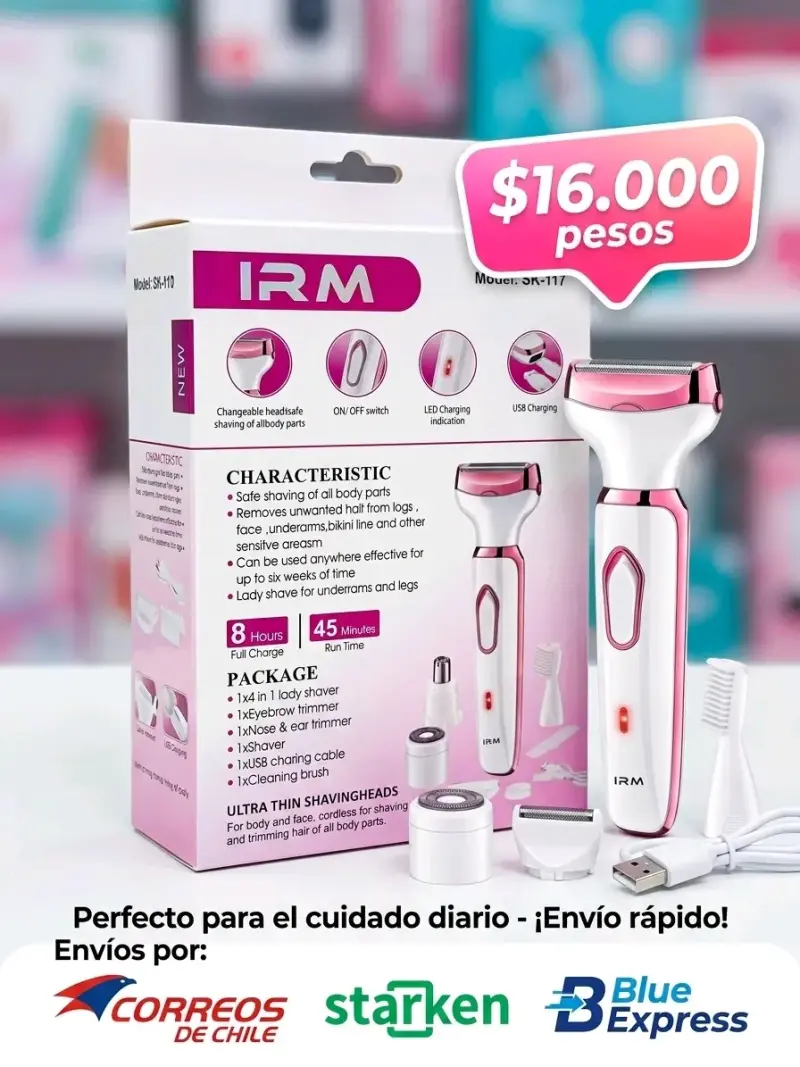 Depiladora Recargable IRM 4-en-1 para Mujer - 5