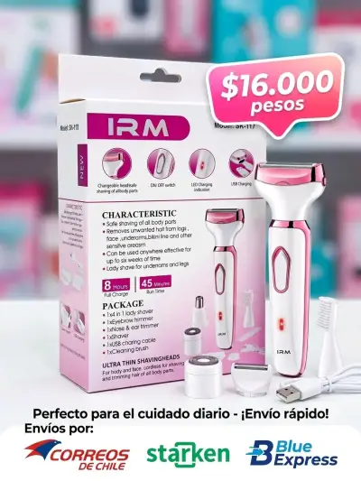 Depiladora Recargable IRM 4-en-1 para Mujer - miniatura 5