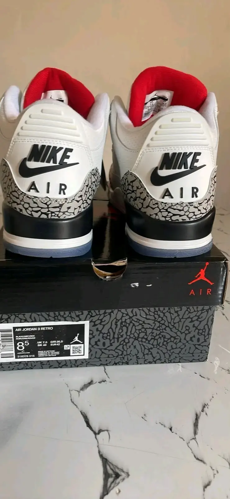 Zapatillas Nike Air Jordan 3 Retro Blancas - 3