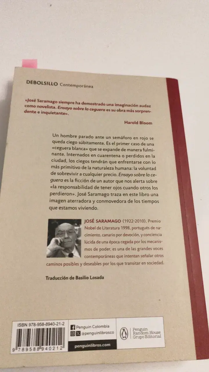 Libro Ensayo Sobre La Ceguera de José Saramago - 3