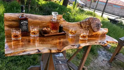 Barra de madera rústica para bar - miniatura 3