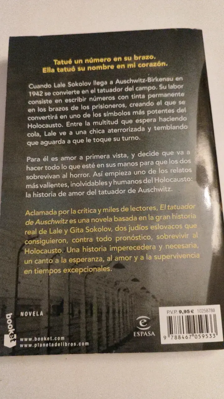 Libro El Tatuador de Auschwitz de Heather Morris - 3