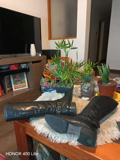 Botas Italianas de cuero negras para mujer - miniatura 6