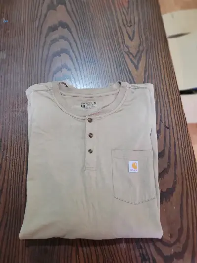 Polera manga larga Carhartt beige para hombre - miniatura 1