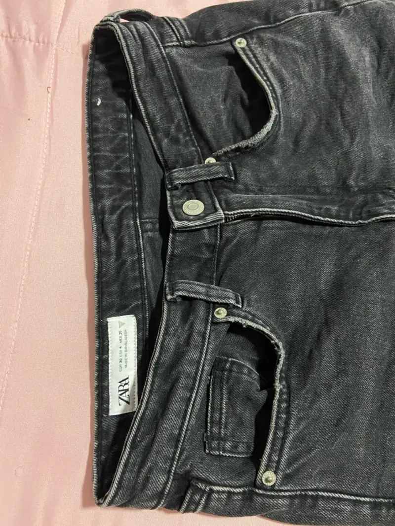Jeans negros Zara para mujer 36 - 2