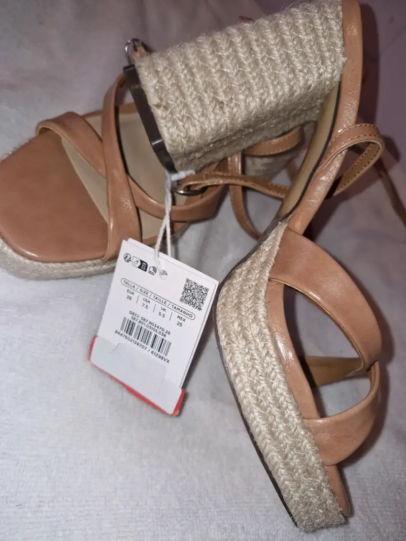 Sandalias de Cuña Sfera Color Beige - 3