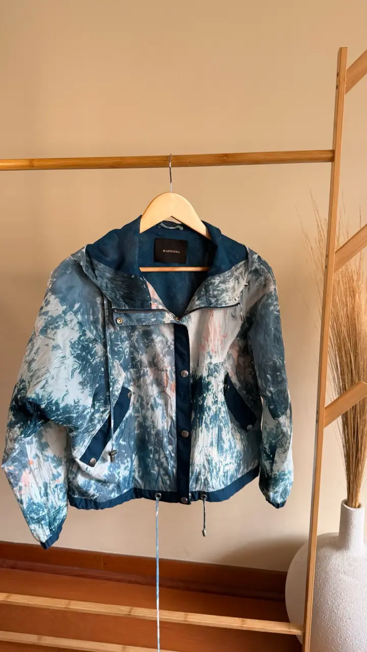 Chaqueta Rapsodia estampada verde y azul - 1