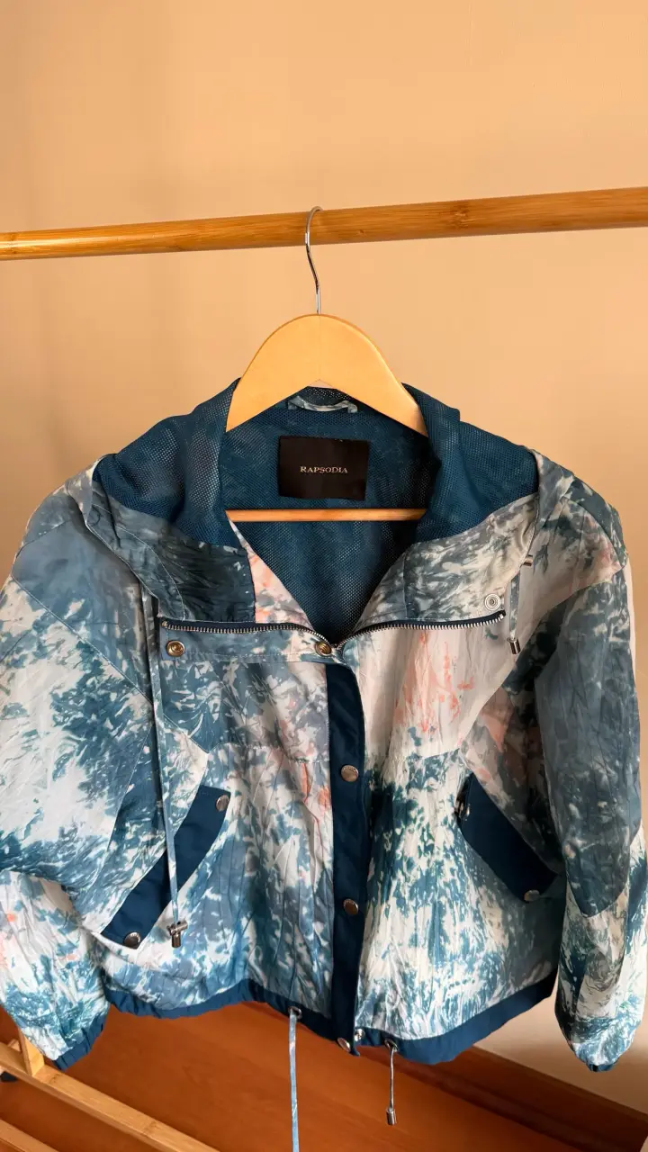 Chaqueta Rapsodia estampada verde y azul - 2