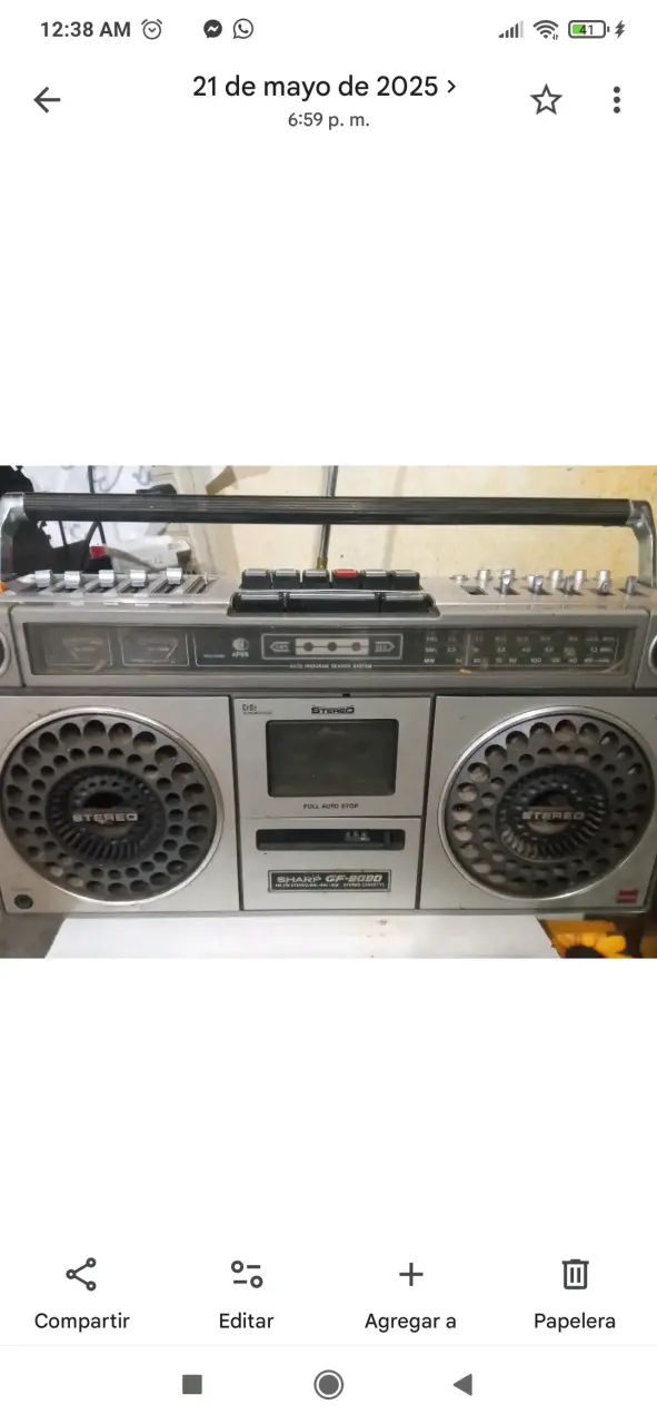 Radio Boombox Sharp GF-8080 estéreo vintage
