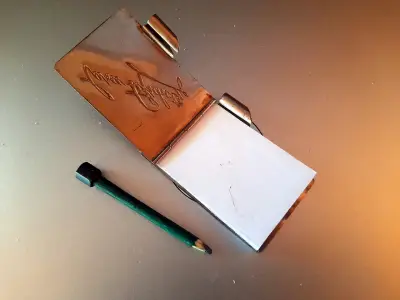Antiguedad Notebook 1940 Toma Notas Curiosidad - miniatura 6