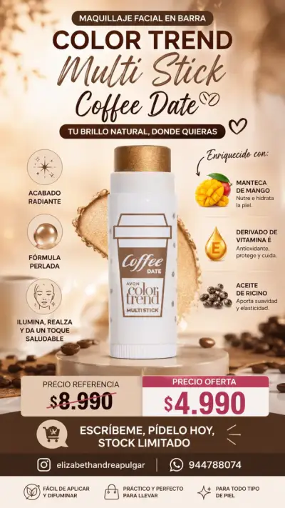 Maquillaje en barra Color Trend Multi Stick Coffee Date - miniatura 1