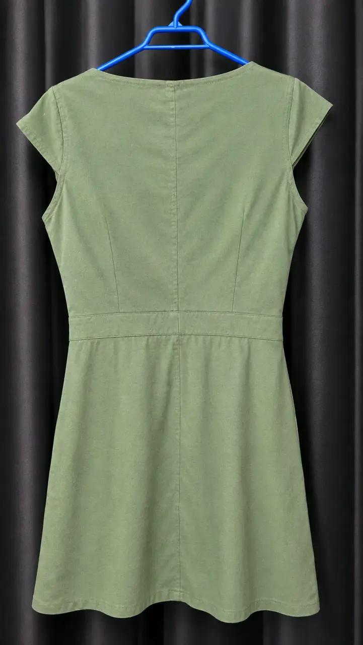 Vestido verde con botones ASH - 2