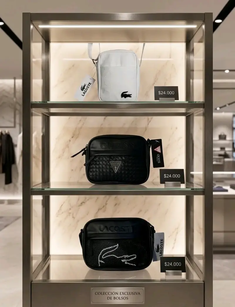 Bolso bandolera blanco Lacoste exclusivo