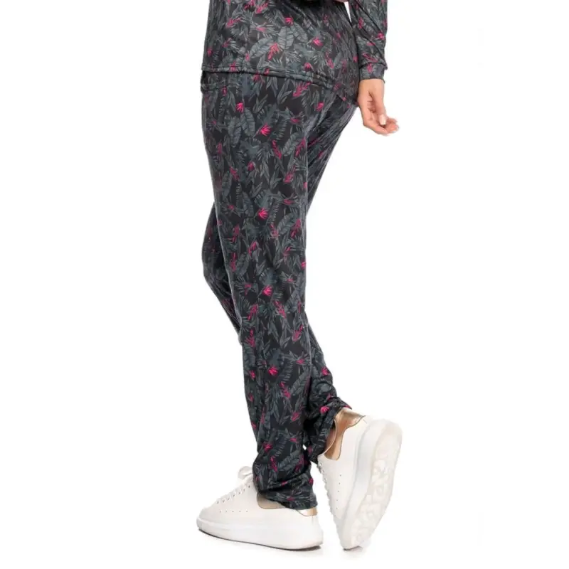 Pijama - multiuso de mujer estampado floral gris - 3